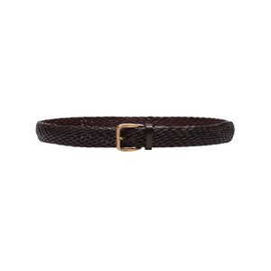 Osprey Mens Dean Plaited Leather Belt / Chocolate